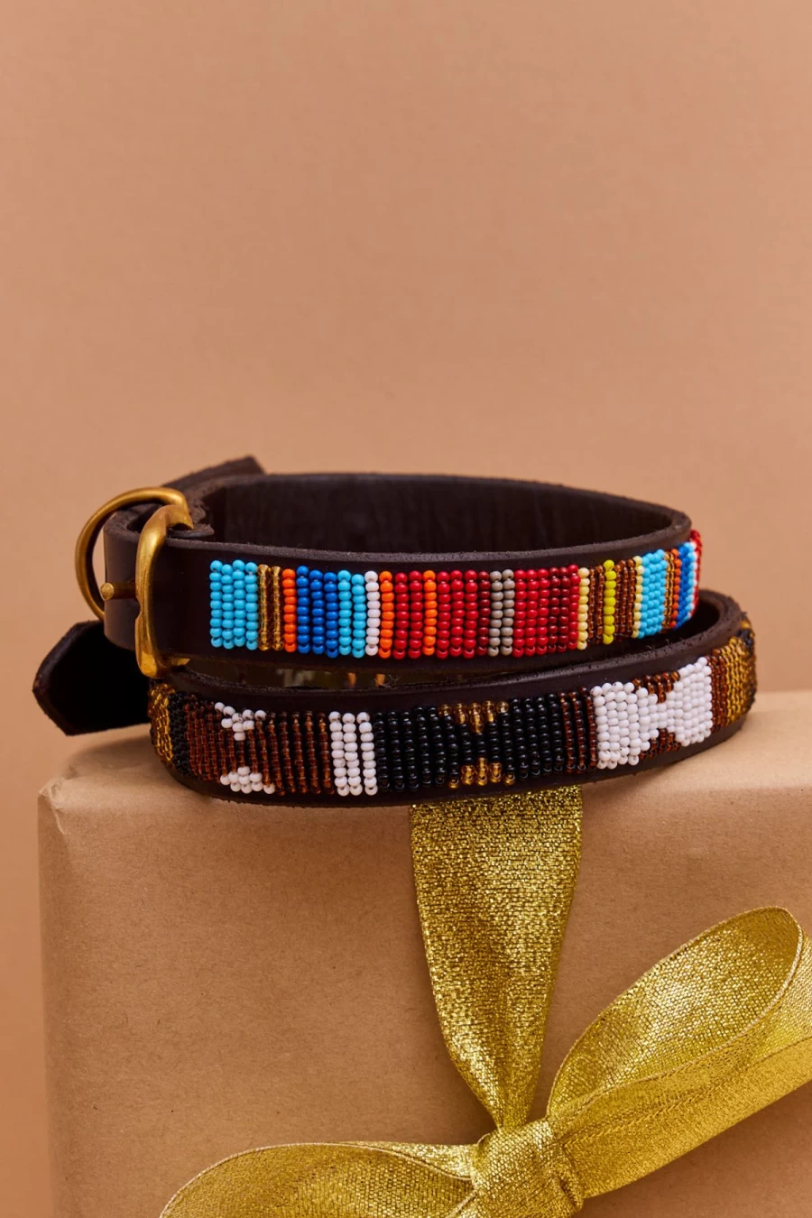 The Jacksons Genuine Leather Dog Collar - Handcrafted Mexican Brown Pet Collar for Durability & Style