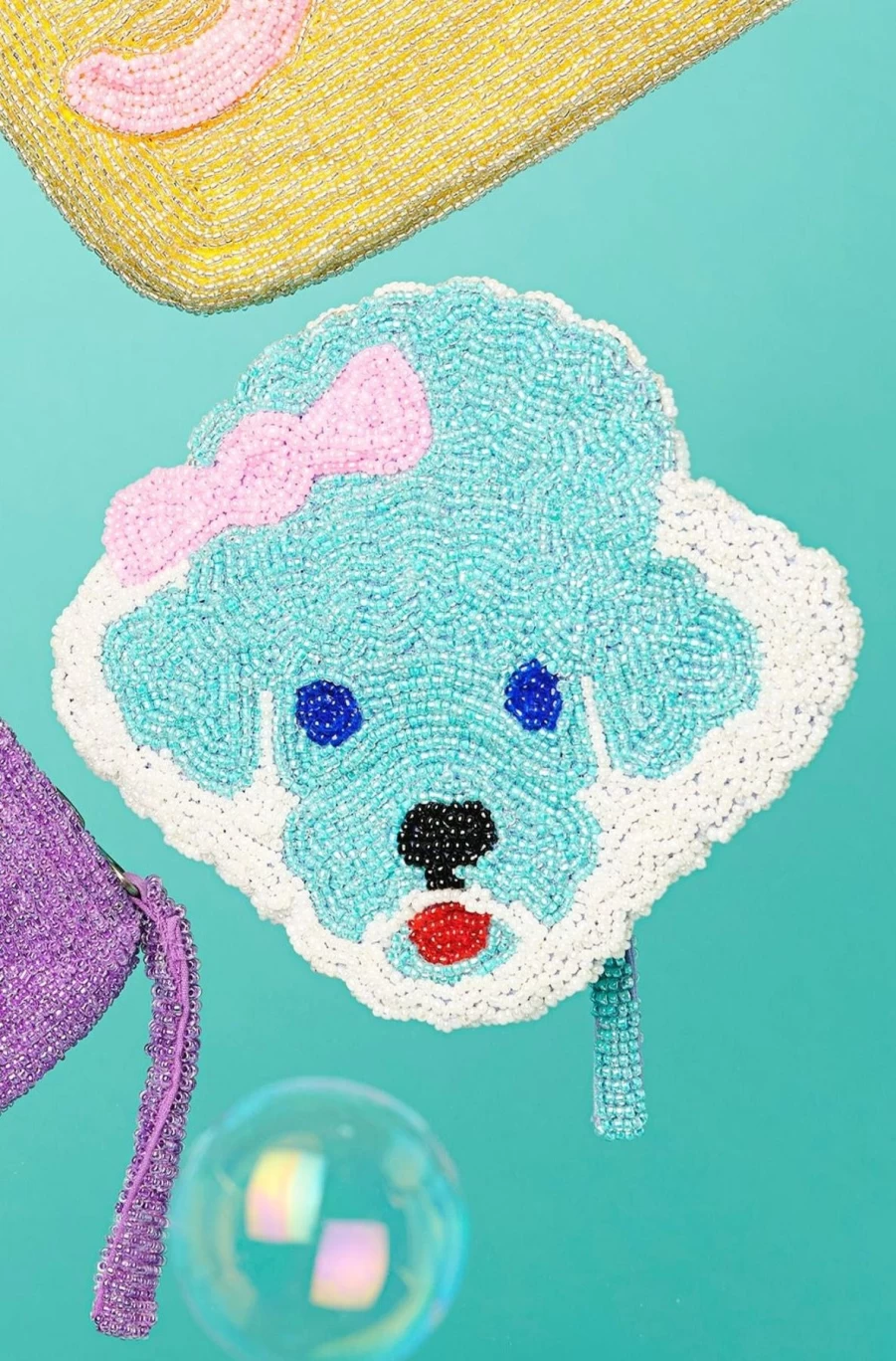 "The Jacksons Pink Bow Poodle Coin Purse – Cute Dog Design Wallet for Women & Girls"